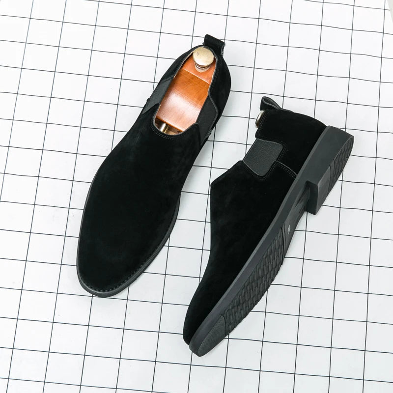Plus Size 47 48 Men Outdoor Dress Walking Shoes Suede Leather Male Formal Business Oxford Gentleman British Chelsea Shoes