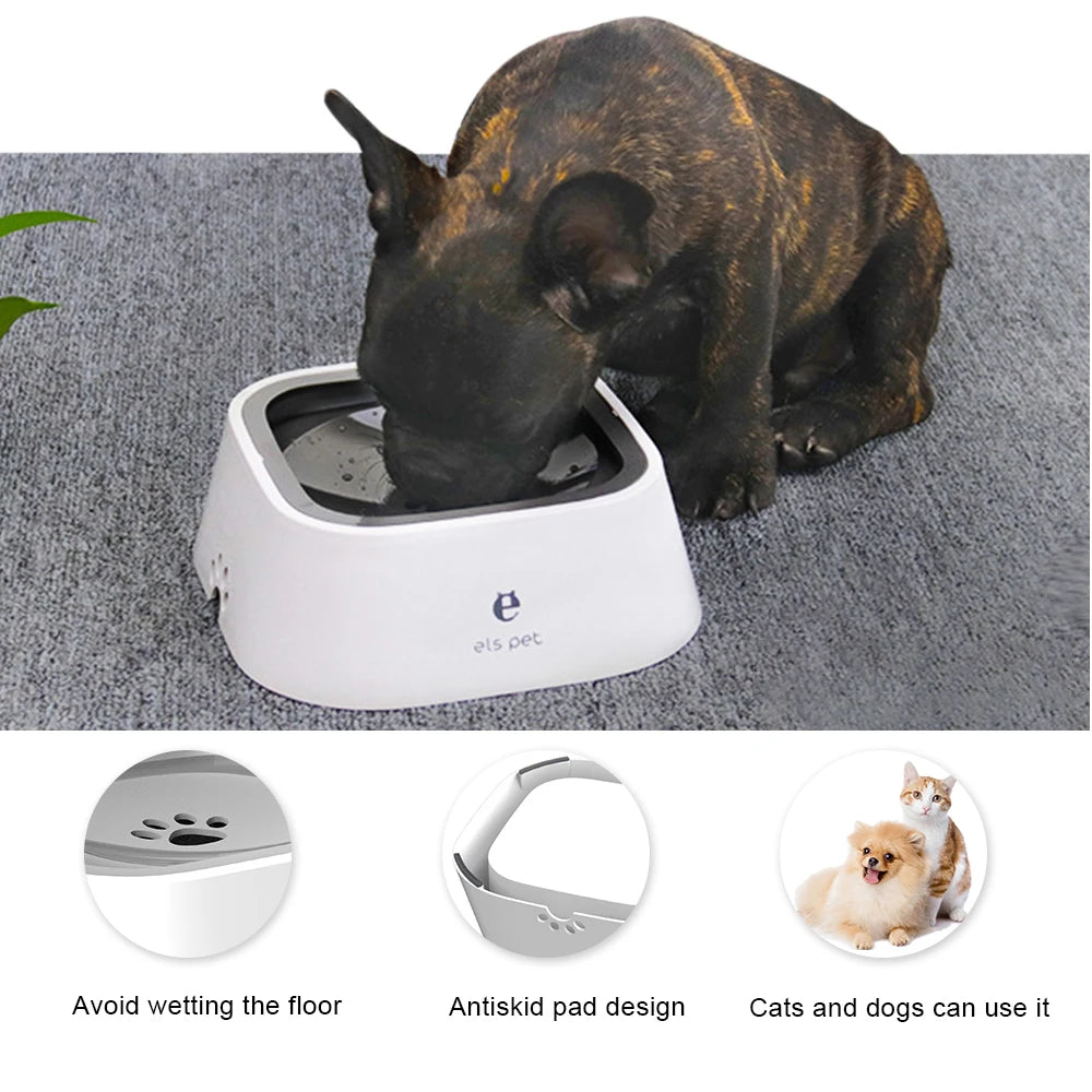 1,5L Hondendrinkwaterbak van ABS-kunststof, drijvende kom, kattenbak zonder morsen, drinkwaterdispenser voor honden