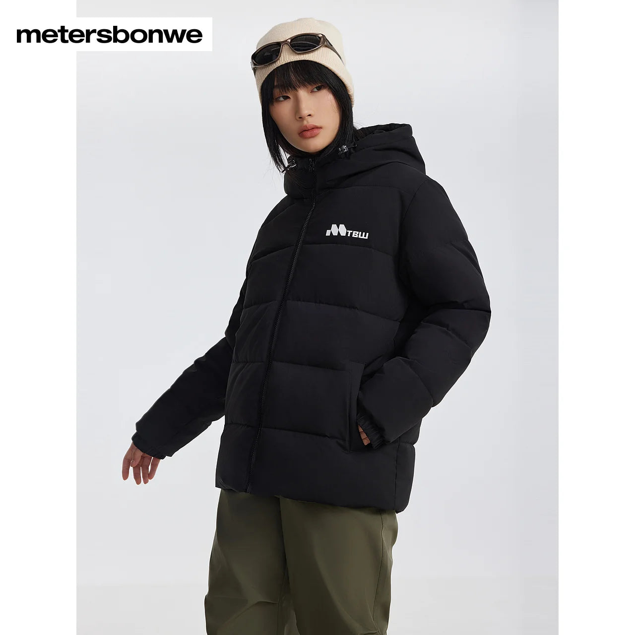 Unisex Winter Hooded Soft Cotton Padded Coat, Drawstring Warm Outerwear Jacket For Men & Women