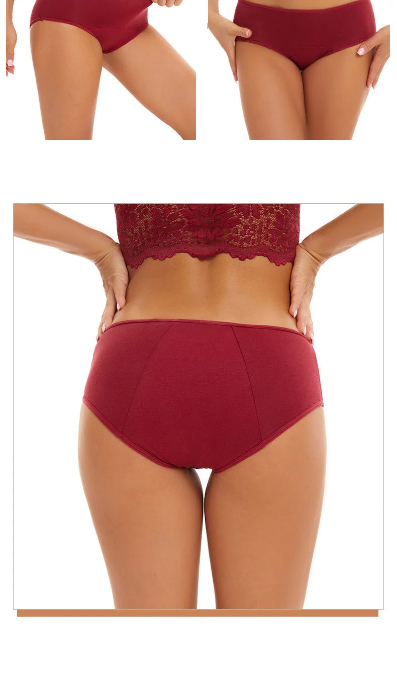 Cotton Women's Underwear Panties High Waist Briefs Solid Color Breathable Underpants Seamless Soft Lingerie Girls Fashion Briefs