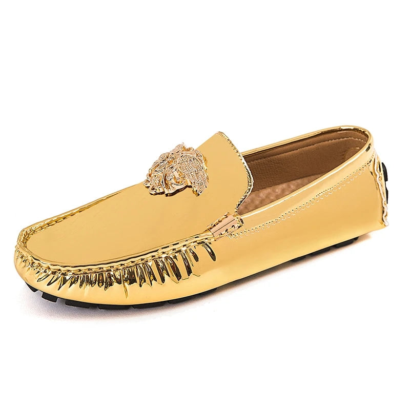 Fashion Black Casual Moccasins Shoes for Men Breathable Male Party Evening Dress Shoes Large Size 46 47 48 Youth Wedding Loafers