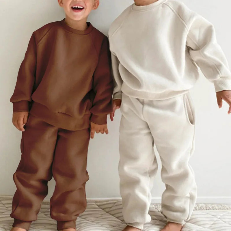 New Spring Boys Clothing Kids Girl Loose Leisure Sports Suit Children 2PCS Hoodie + Sweatpants 4-6Y Unisex