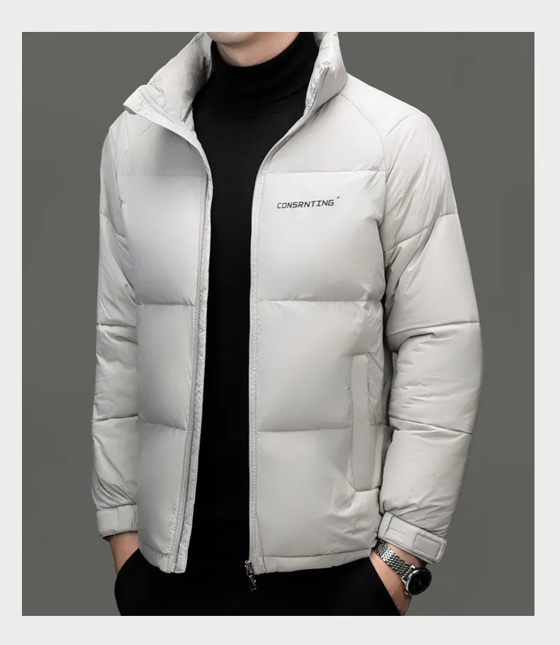 Men's Top Grade Designer Brand Parka Jacket, Casual Fashion Hooded Cropped Windbreaker, and Quilted Puffer Male Coats