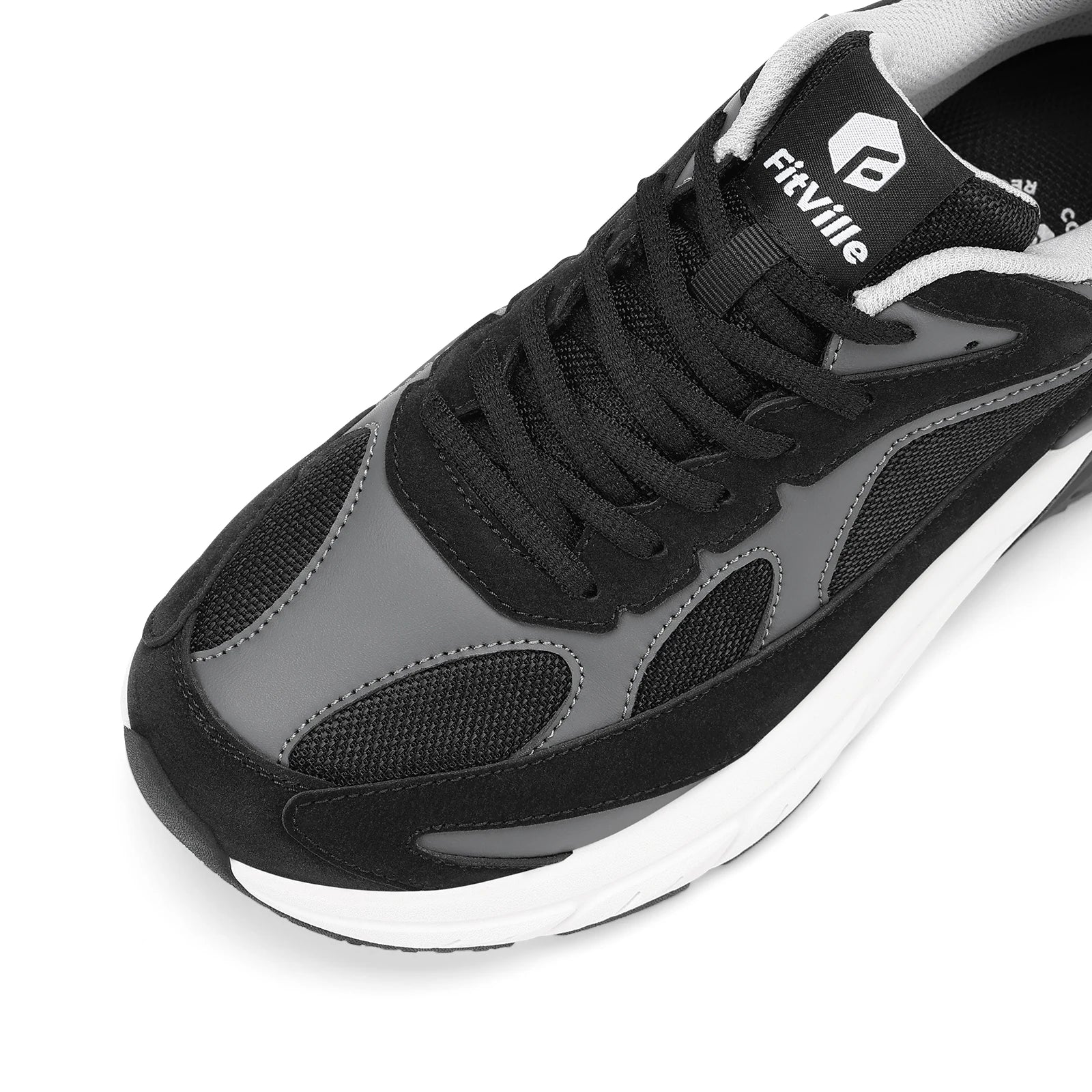 Men's Extra Wide Cushioned Sports Walking Shoes For Swollen Feet, Flat Feet, And Arch Fit - Suitable For Heel Pain Relieve