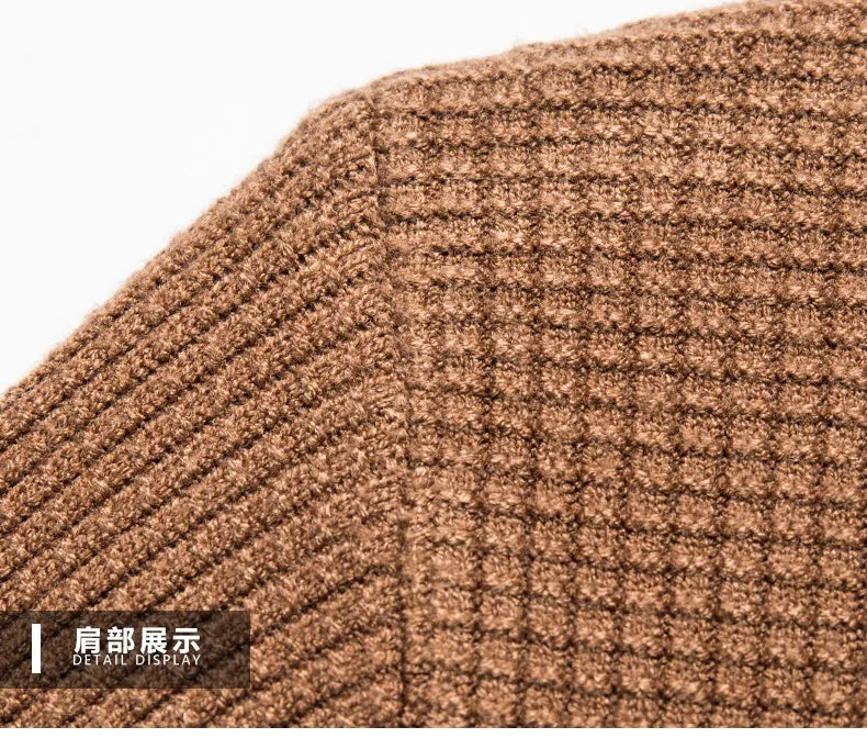 Men's Top Grade Fake Two Collared Fashion, Designer Knitted Pullover Sweater, Casual Brand Slim Fit Male Jumpers