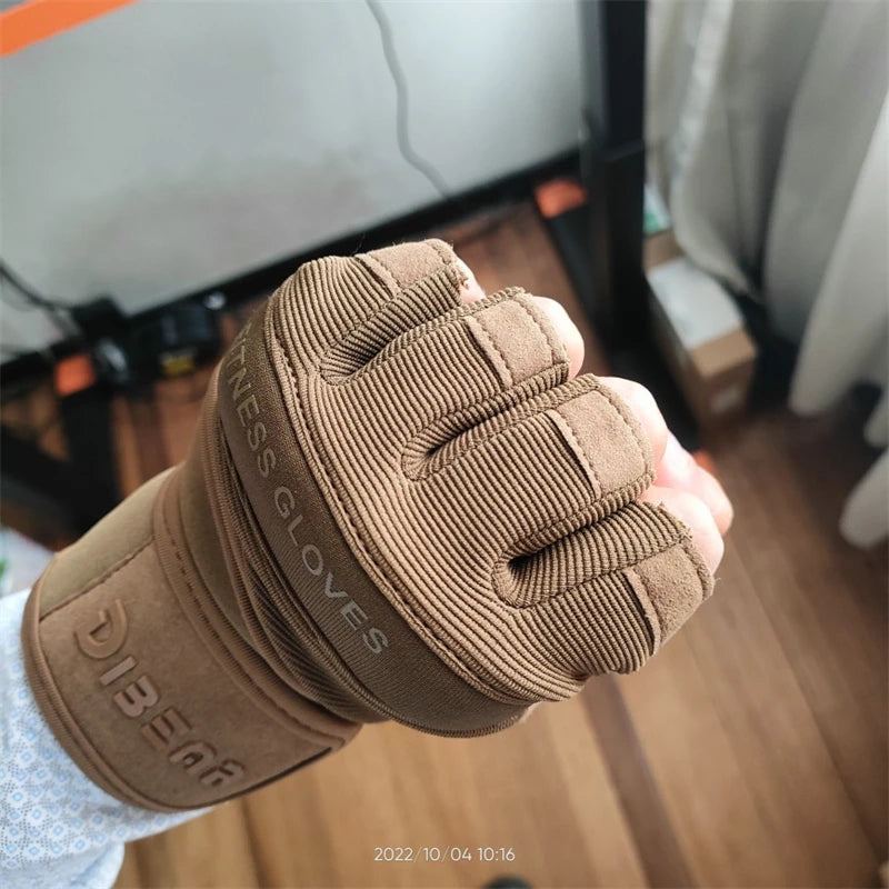 Anti-Slip Gym Gloves For Firm Grip on Bodybuilding And Weightlifting Equipment -  Suitable For Dumbbell Trainings, CrossFit Pull Ups & Workout Exercises