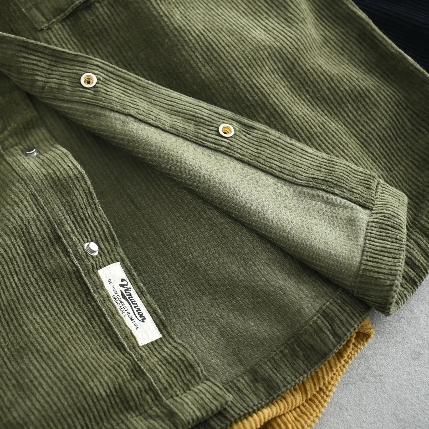 Herfst Winter Nieuw Amerikaans Retro Lange Mouw Revers Verdikt Corduroy Overhemd Heren 100% Katoen Gewassen Dubbele Zak Casual Jas