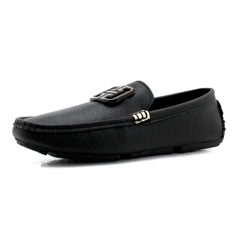 Fashion Black Men Casual Moccasin Shoes Gentleman Youth Trendy Driving Shoes Light Weight Mens Casual Loafers Big Size 38-46