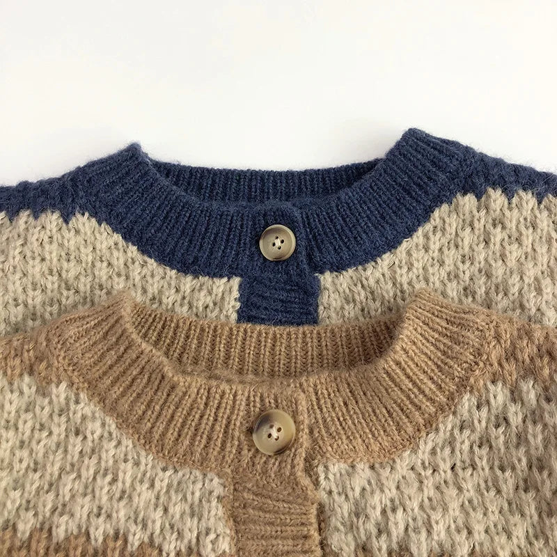 Kids Sweaters Fashion Boys Knit Cardigans Girls Sweater Coat 1-6Y Unisex