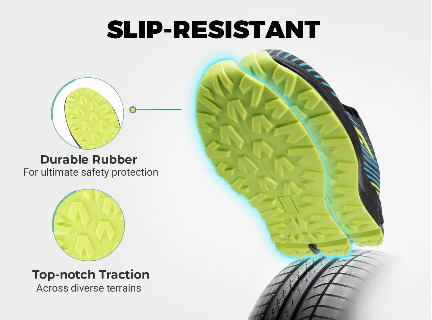 Trailrunningschoenen Herensneakers Extra breed Antislip Lichtgewicht voor gezwollen voeten Ondersteuning van de voetboog Pijnverlichting