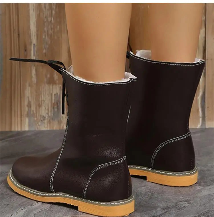 Snow Women's Boots 2025 Trend Shoes Woman Warm Fur Women Shoes Casual Long Boots Soft Botas Mujer High Winter Boots Women