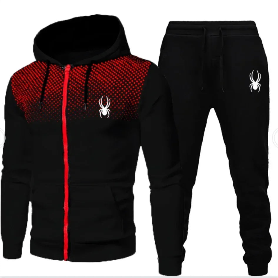 Men’s Hoodie and Jogger Tracksuit Set – Long Sleeve Sportswear Suit for Running, Gym & Outdoor Wear