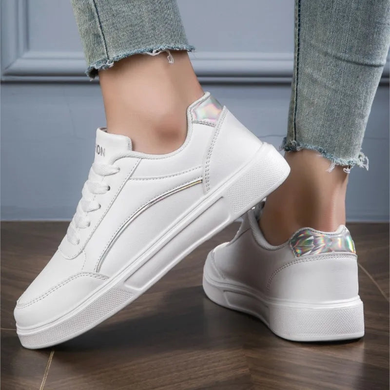 Fashion Women's Sneakers 2025 New Mesh Fabric Shoes Women Flat Casual Sneaker Woman Lace Up Tenis Feminino Sneaker Women