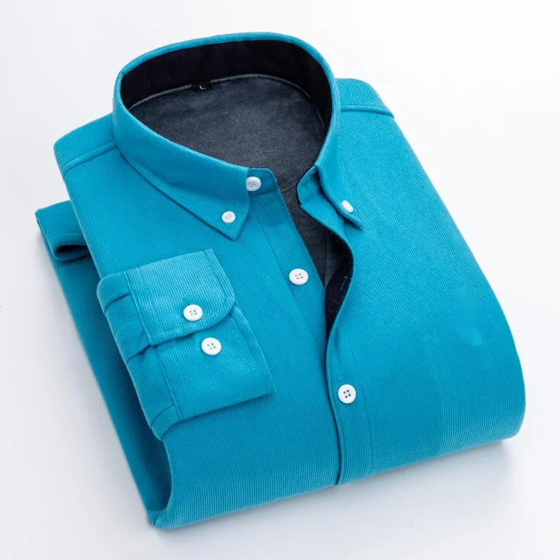 Reversknopf Allgleiches Stickerei Warme Hemden Herrenbekleidung Herbst Neue Übergroße Casual Tops Lose Koreanische Hemd