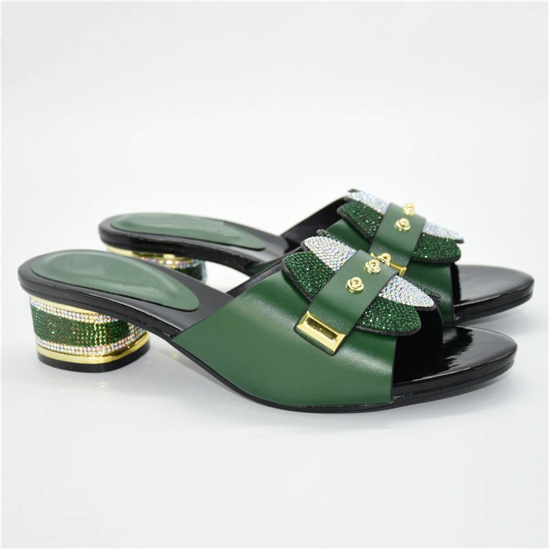 African Women Wedding Slippers Party Shoes With Sexy High Heels for Ladies Summer High Quality Fashion