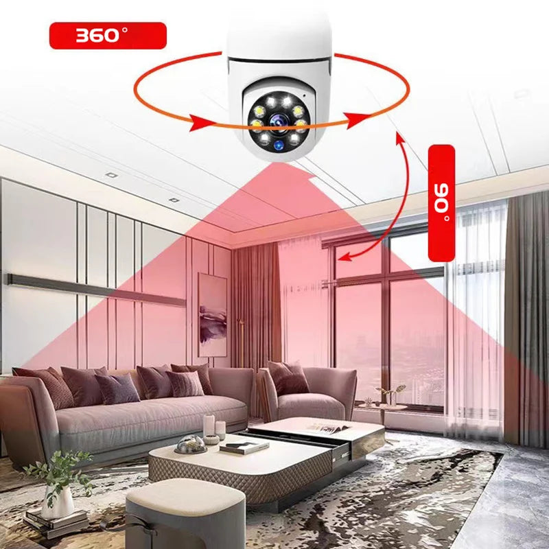 Wifi IP E27 Bulb Surveillance Camera Night Vision Wireless Home Camera CCTV Video Security Protection Baby Mini Cam
