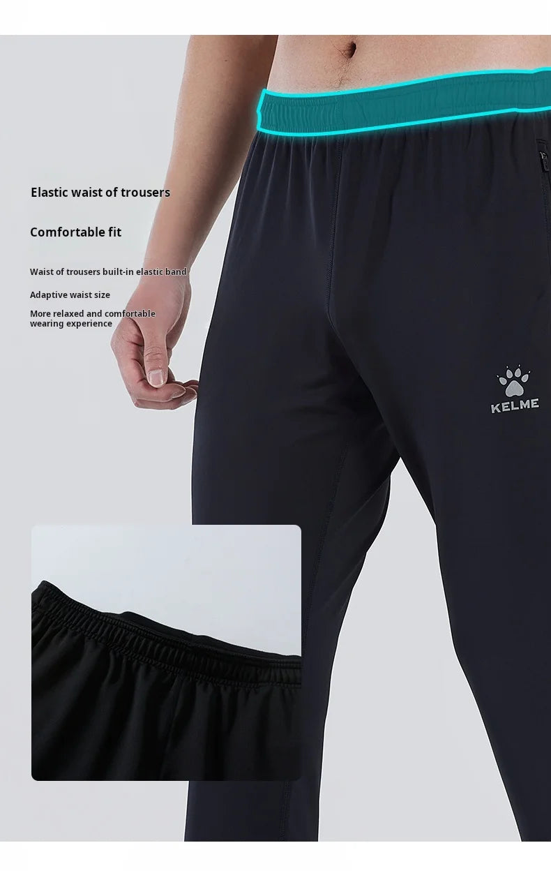 Voetbaltrainingsleggings voor heren, hoge elastische, slanke leggings, dunne outdoor fitness hardloopbroeken