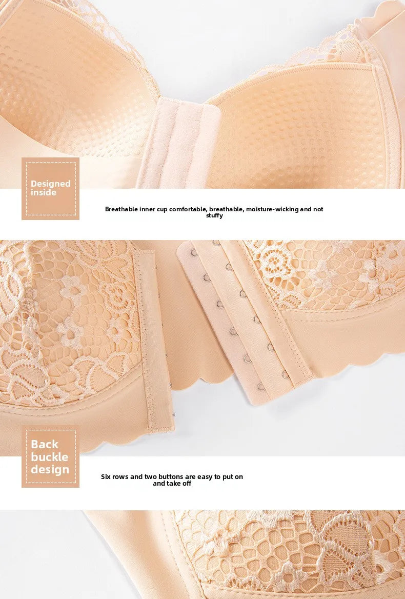 Large Size Front Closure Bra Wire Free Vest Brassiere Intimates Women's Push Up Bralette Underwear Front Lingerie for Female