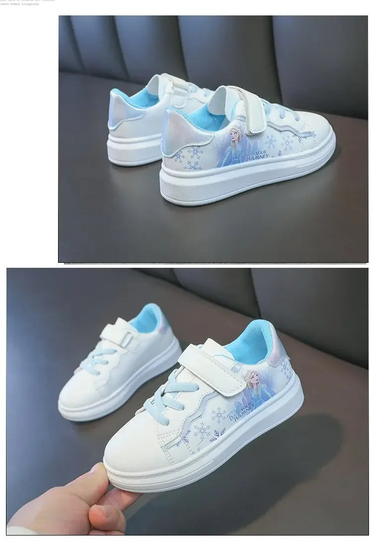 Disney Kids Girls Shoes fashion Children Sneakers Girls Elsa Frozen Princess Casual Sport Shoes Student Shoes Teen Shoes