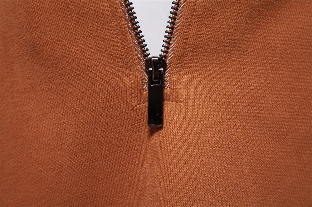 Men's Mock Neck Quarter Zip Sweatshirts Patchwork Casual Pullover Cotton-blend Sweatshirt for Men