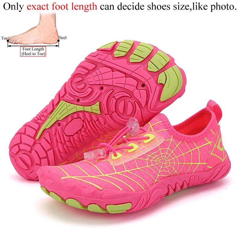 Kids Aqua Beach Water Shoes – Non-Slip Barefoot Swim Shoes for Children & Babies Summer Pool and Beach Footwear