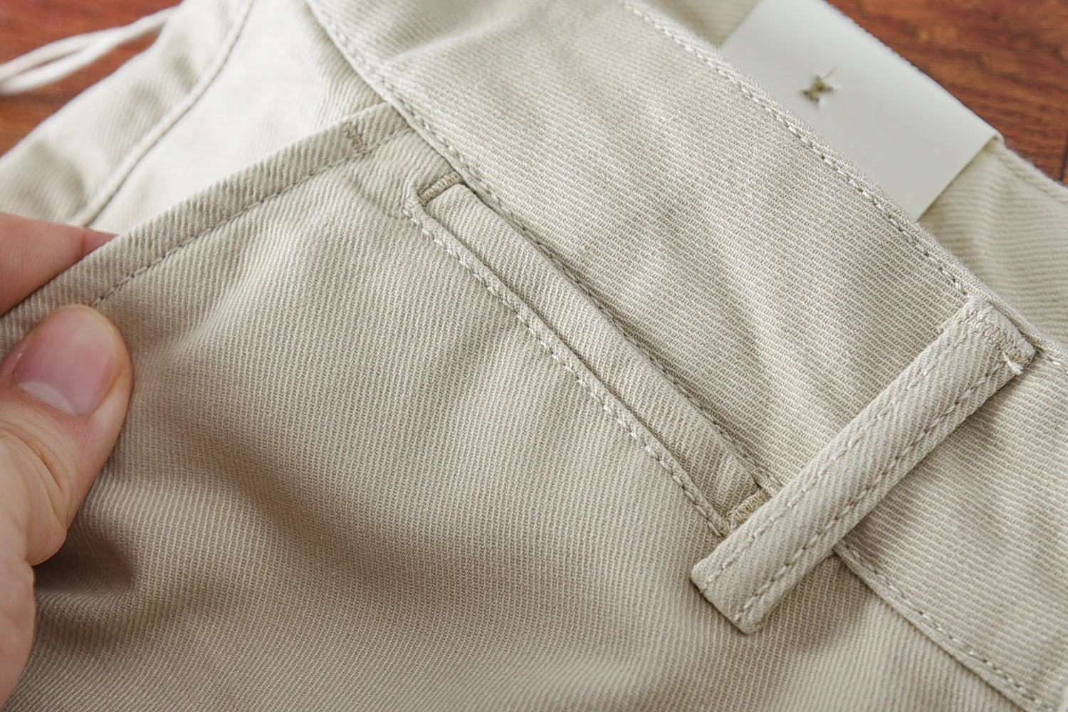 2024 Lente en herfst Nieuwe Amerikaanse retro zwaargewicht geweven keper casual broek Heren eenvoudige 100% katoenen gewassen rechte broek