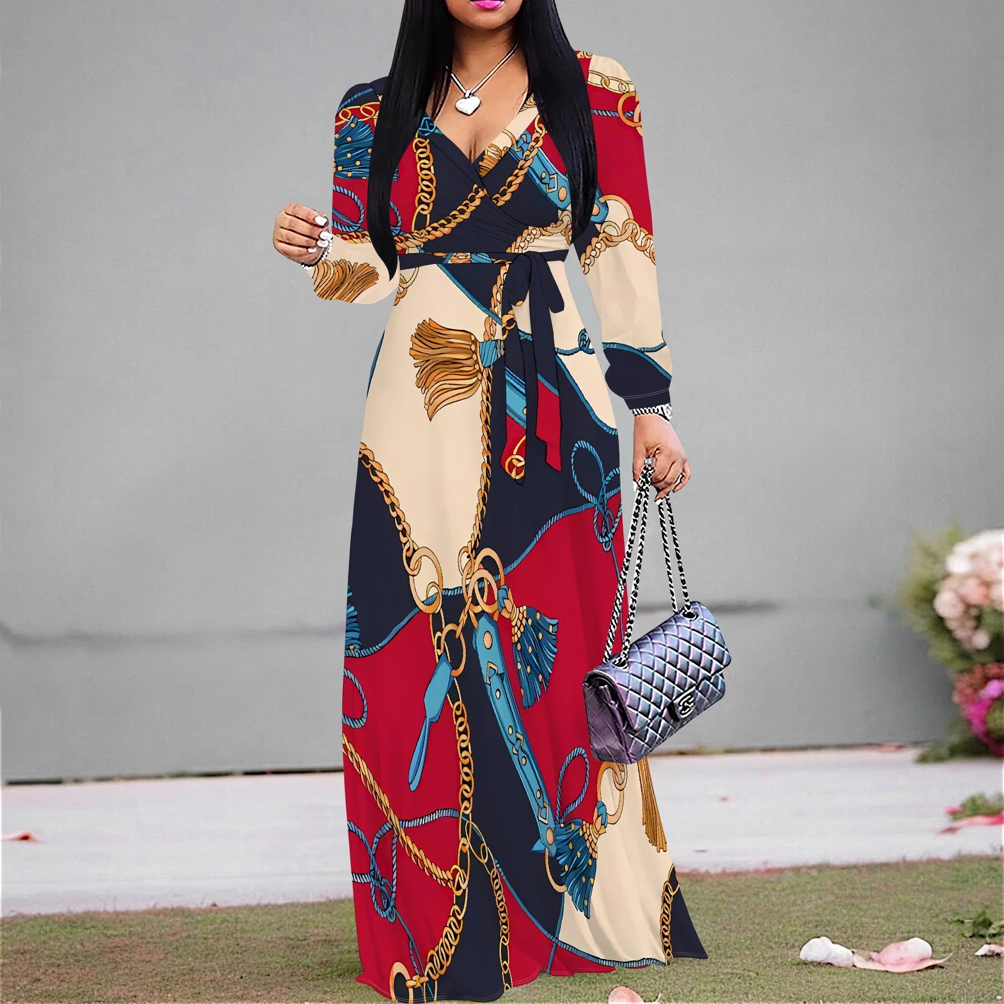 Women's Tie-Dye Polyester Belted Regular Size Dress Purple Festival Casual