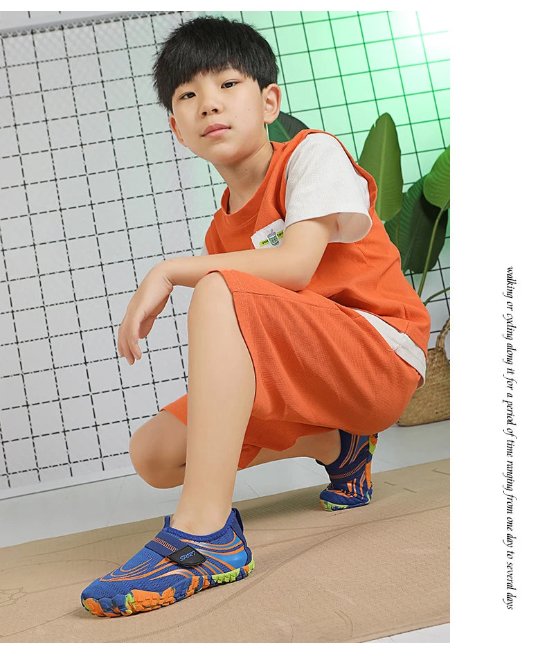 Kinderen op blote voeten waterschoenen voor kinderen Ademende, snel drogende sportschoenen Ideaal voor het strand Antislip voor brede voeten