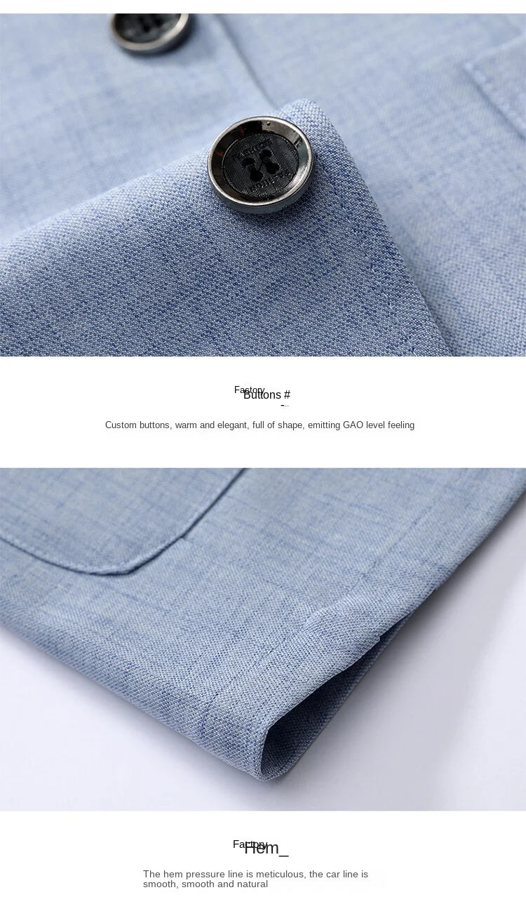 Men's Sun-Proof Coat, Light and Breathable Summer Long-Sleeve Jacket, Male Daily Business Casual Suit Size S-4XL