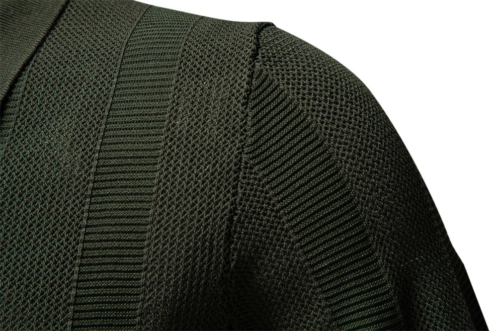 2025 Men's Solid & Striped Mesh Polo Shirt - Breathable Knit Casual Top with Turn-Down Collar