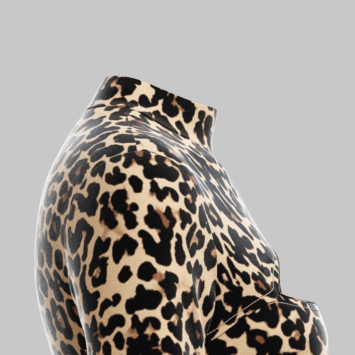Women's T-Shirts All Season French Sexy Cut-Out Leopard Print Long Sleeve Crew Neck Fashion T-Shirts