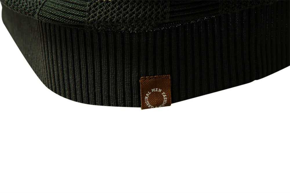 2025 Men's Solid & Striped Mesh Polo Shirt - Breathable Knit Casual Top with Turn-Down Collar