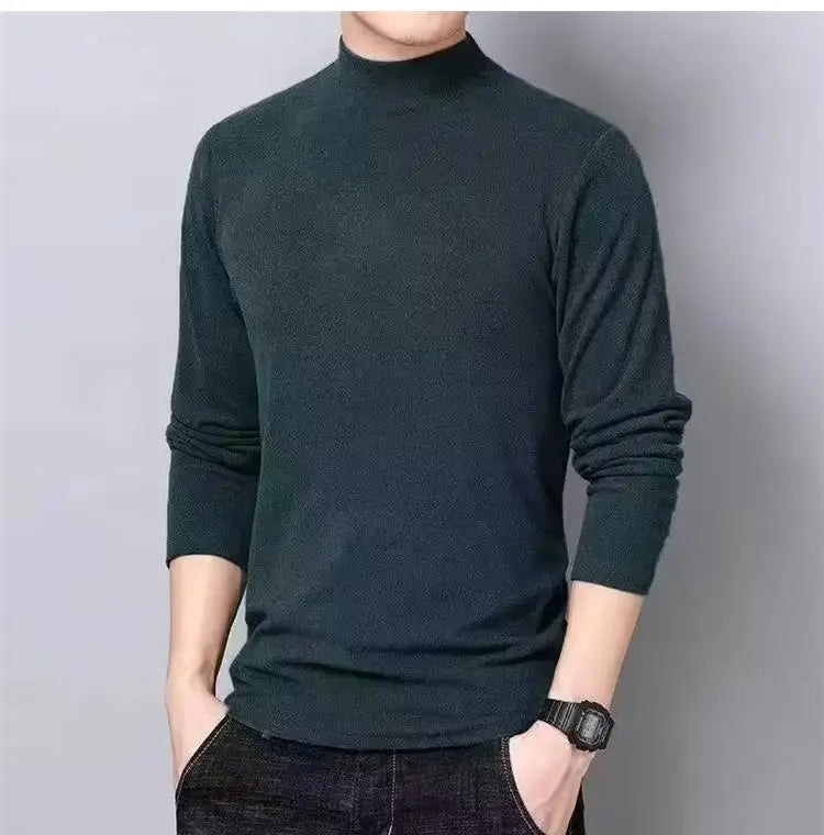 Heren Basic Turtleneck Trui Eenvoudige Winter Casual Trui Zoete Onderkleding Chique Heren Truien Lange Mouw