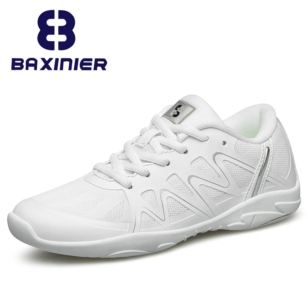 Girls White Cheerleading Shoes Lightweight Youth Cheer Competition Sneakers kids Breathable Training Dance Tennis Shoes