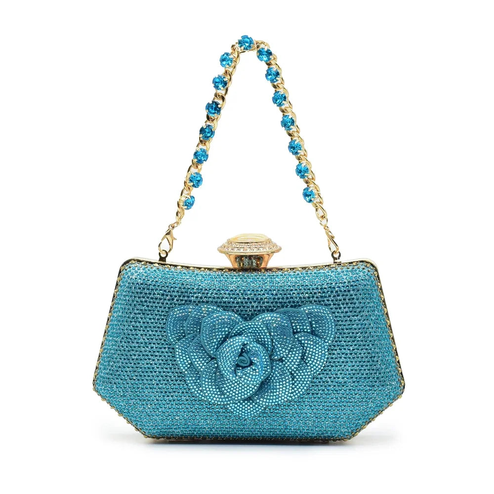 Designers Ladies Luxury Italian Party Shoes and Bag Set for Women Rhinestone-Decorated Suitable for Bride's Wedding