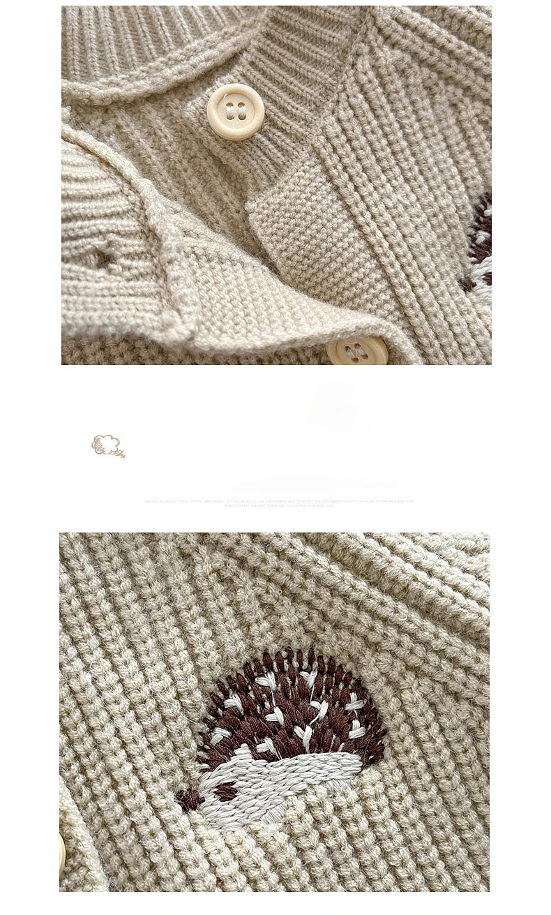 2025 Spring New Children Clothes Animal Embroidery Girls Rompers Single Breast Boys Jumpsuits For Babies 0-1Y Unisex