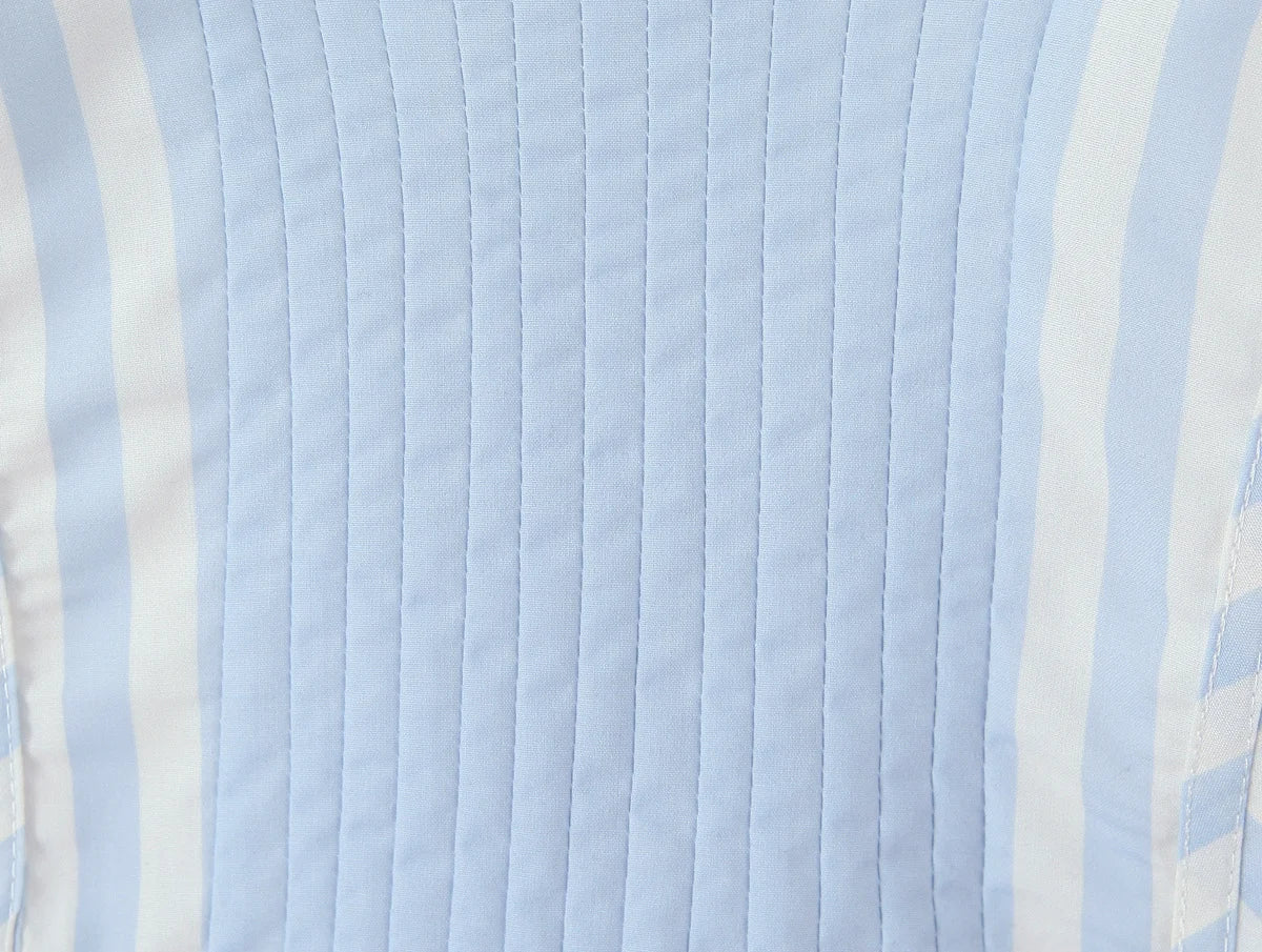 2025 Kanten gesplitste gestreepte korset camis dames kruis vetersluiting bandage rug vierkante hals zomer tanktop slim fit crop top