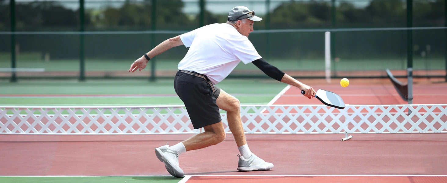 Men's Wide Pickleball And Full Court Tennis Sneakers with Arch Support - Lightweight Non-Slip Sports Shoe