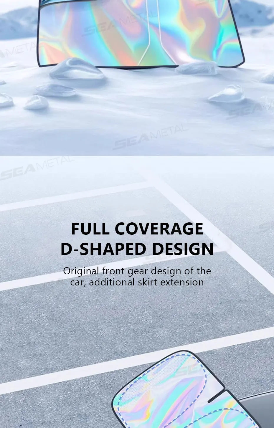 SEAMETAL 5-Layer Car Windshield Sun Shade Cover Foldable Thicken Front Window UV Refletive Sunshade Curtain Sun Protection Cover