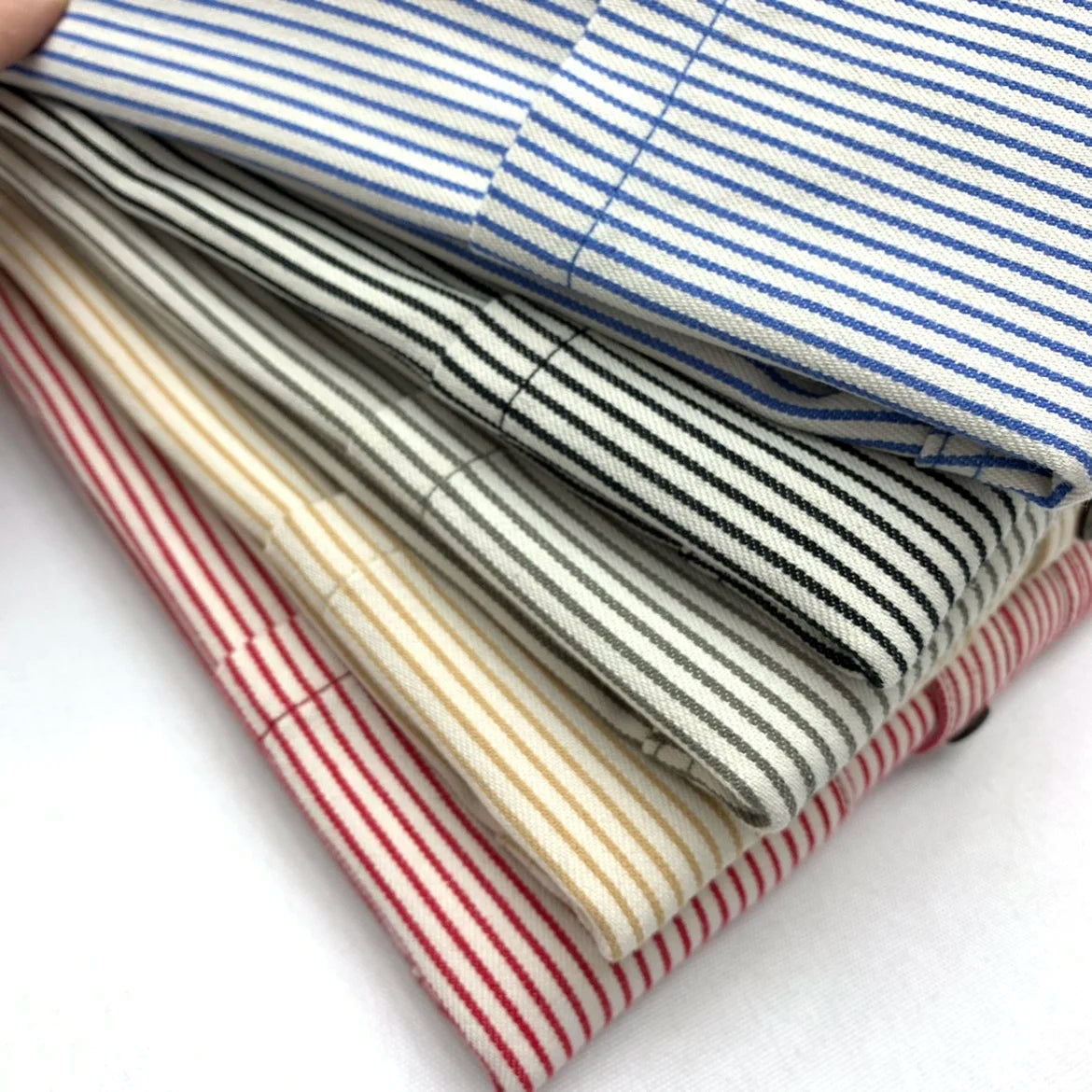 2025 Lente Nieuwe Japanse Retro Lange Mouw Revers Gestreepte Cargo Shirt Heren Amekaji 100% Katoen Gewassen Losse Dubbele Zakken Tops