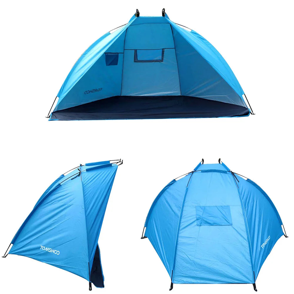 2-persoons strandtenten voor buiten, schaduw, UV-bescherming, ultralichte tent voor vissen, picknickpark, zomerluifel, schaduw, schuilplaats