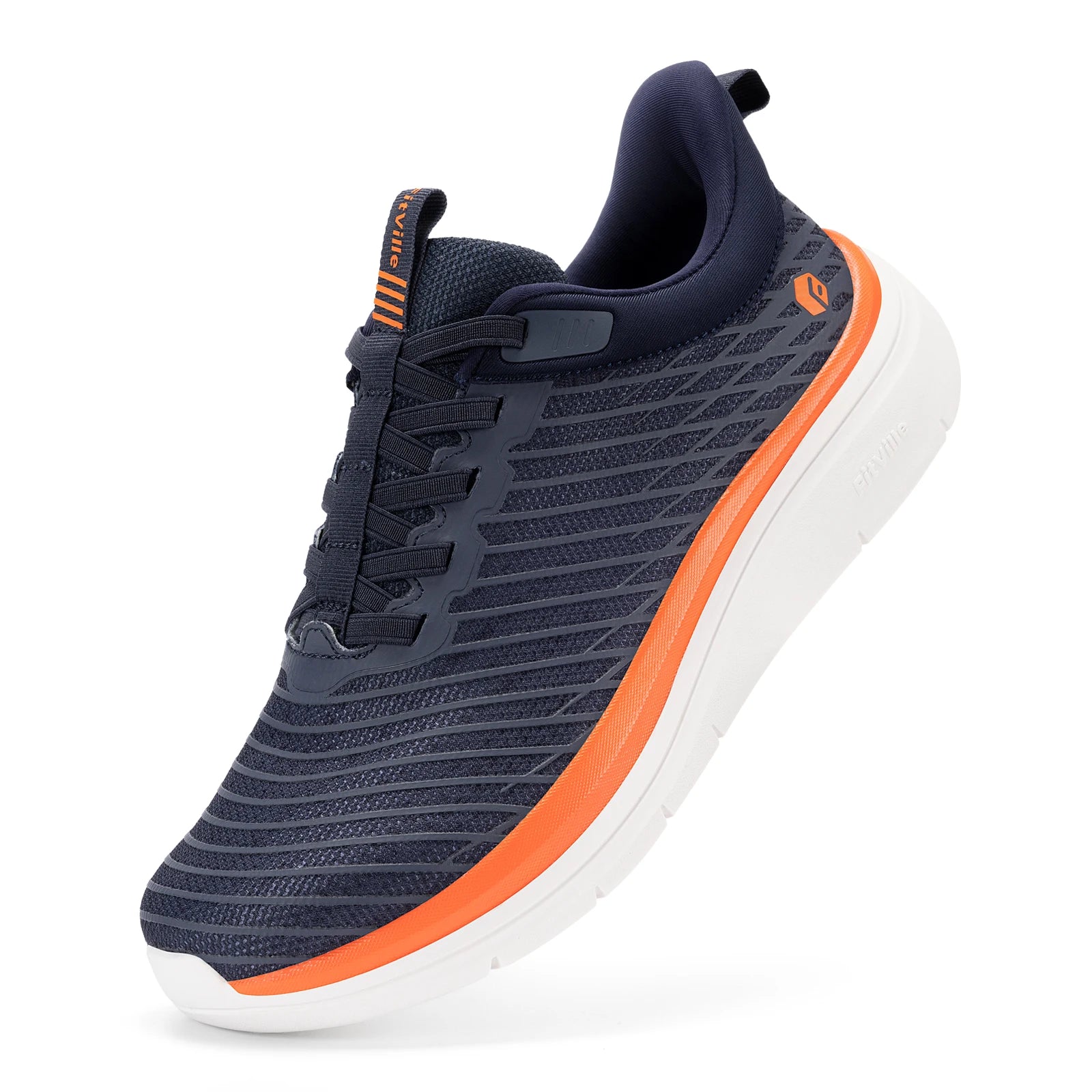 Men’s Wide Fit Walking Shoes – Breathable Lightweight Sneakers with Arch Support & Shock Absorption for Flat Feet