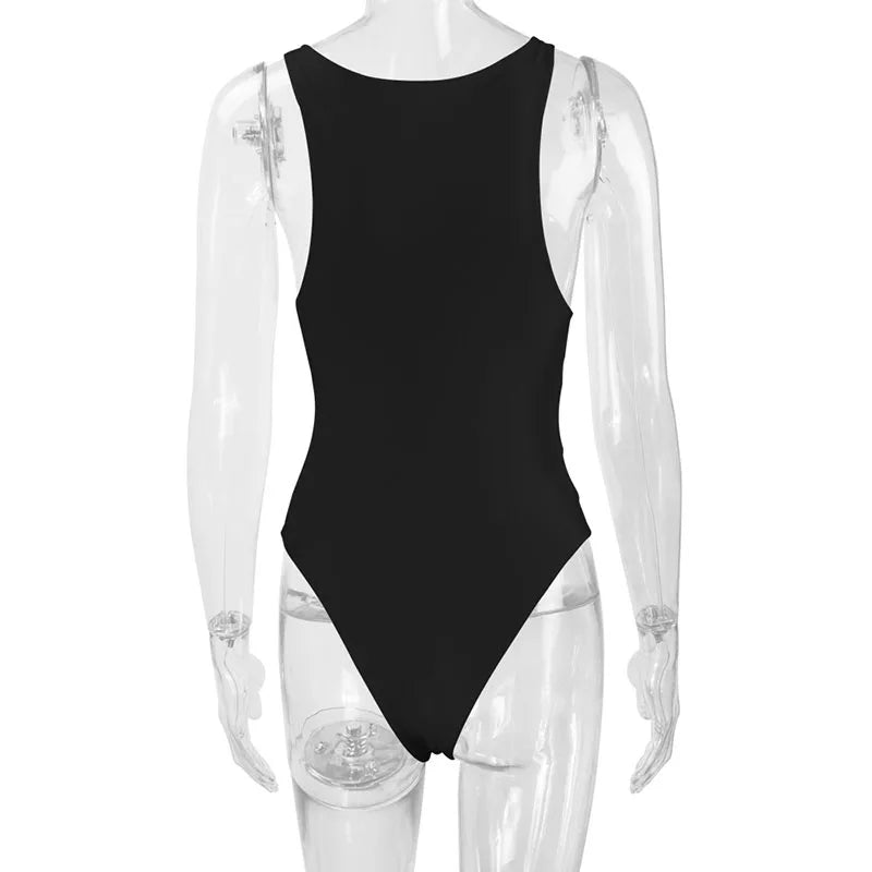2025 Zomer Effen Kleur Vrouwen Bodysuits Y2K Streetwear Mouwloos Vest Bodysuit Vrouwelijke Sexy Bodycon Club Korte Playsuits Mujer
