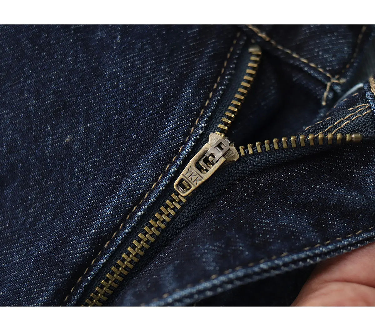 2025 Lente Nieuwe Amerikaanse Retro Primaire Kleur Denim Jeans Heren Eenvoudige 90% Katoen Gewassen Oude Casual Losse Rechte Wijde Broek