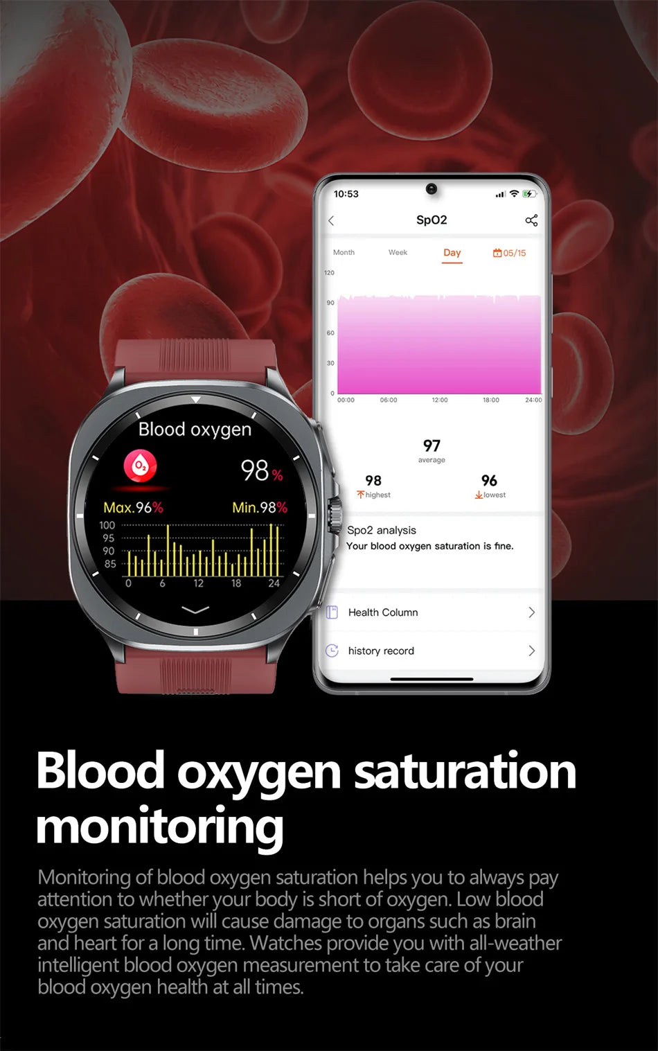 2025 Health track Smartwatch Air Pump Airbag True Blood Pressure Health Measure Smart Watch Men Women Blood oxygen BT Call