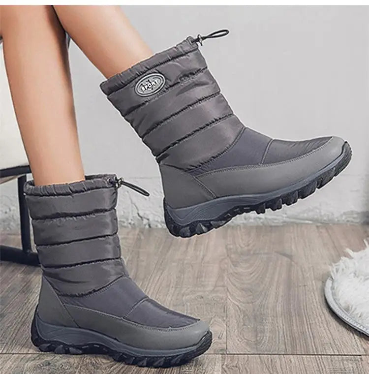 Women Boots Snow Plush Ladies Shoes Waterproof Women Shoes Zipper Boots Ladies Keep Warm Soft Botas Mujer Women's Winter Shoes