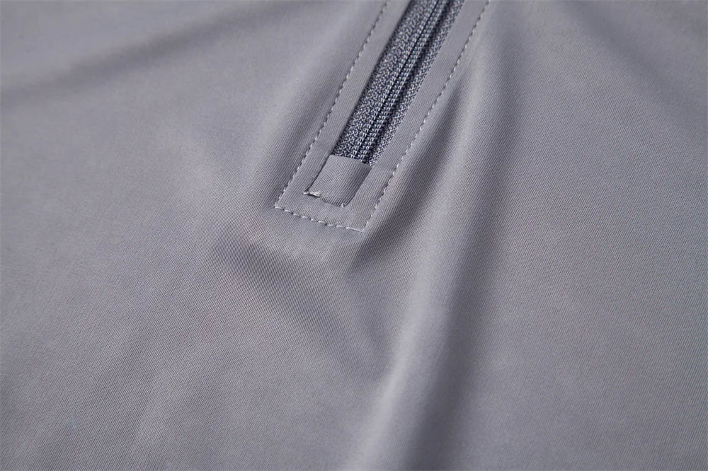 Men's UPF100+ Sun Protection Long Sleeve Shirt Solid Colour Zipper Outdoor Shirts Stand Collar Quick Dry T-Shirts