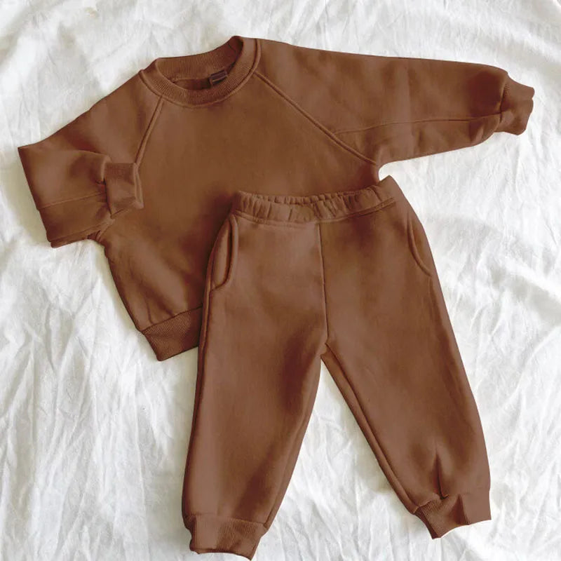 New Spring Boys Clothing Kids Girl Loose Leisure Sports Suit Children 2PCS Hoodie + Sweatpants 4-6Y Unisex