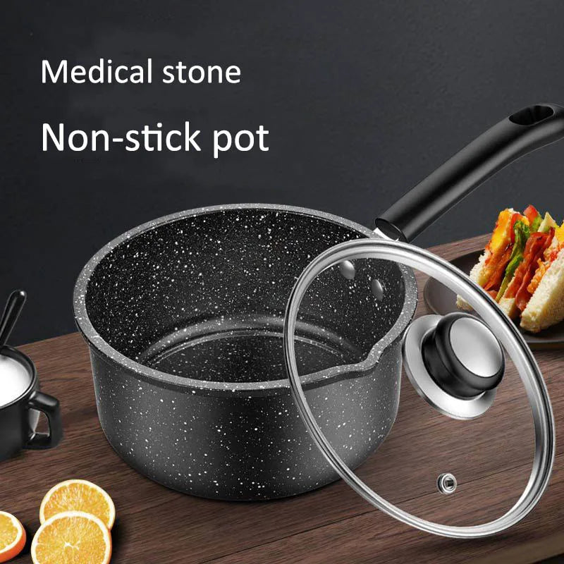 Cooking Pots Soup Pot Stock Pot with Lid Medical Stone Non-stick Saucepan Baby Food Cooker Gas Stove Cooker for Kitchen Milk Pot