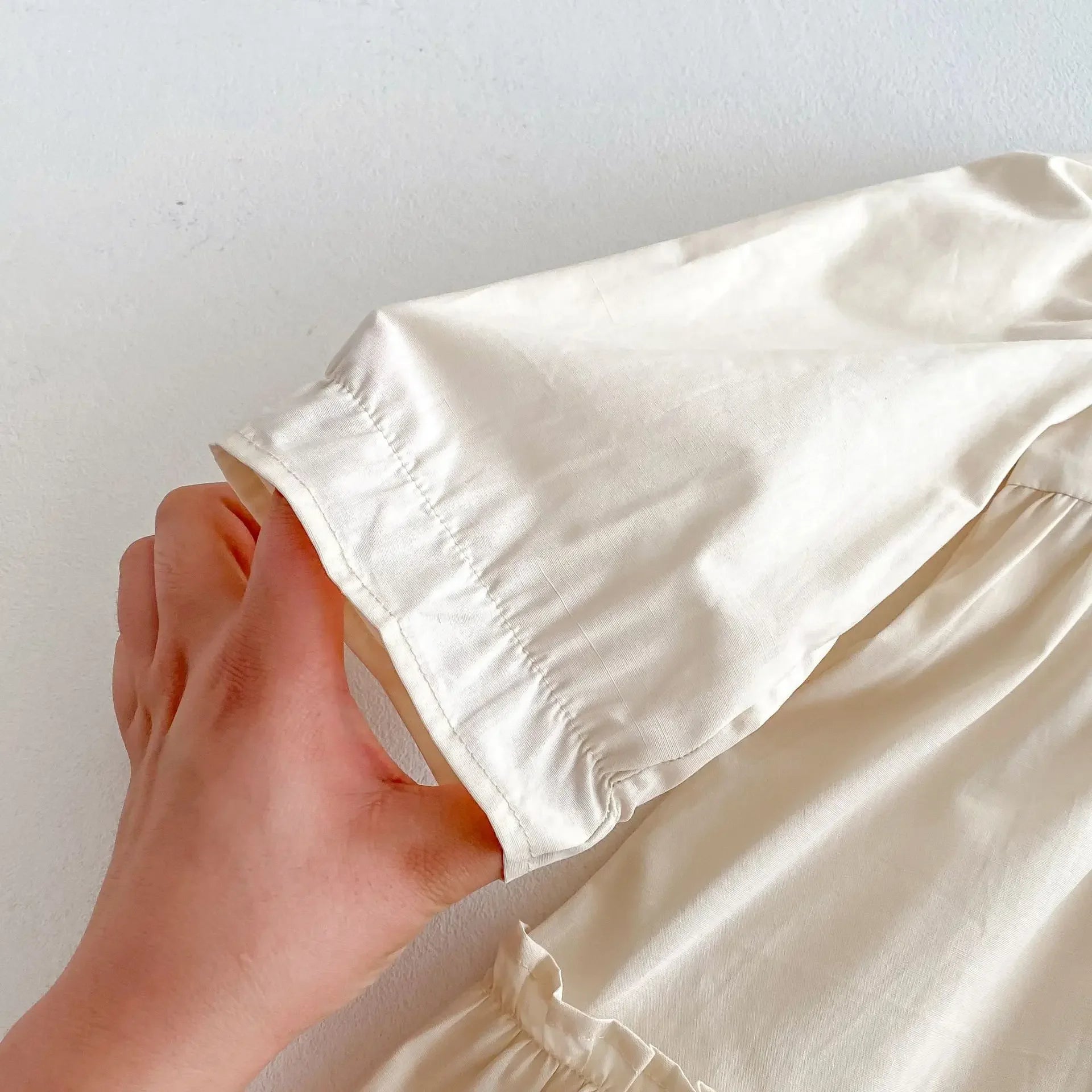 2025 Spring Children's Clothing Girls Casual Dress Puff Sleeved Embroidered Kid's O-neck Princess Dress 1-6Y Girls